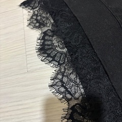 黒 レースジップパーカーの画像