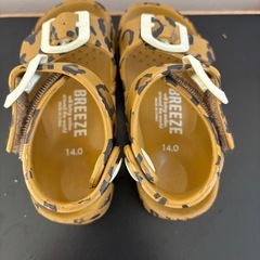 試着のみ　BREEZE ヒョウ柄サンダル 14.0㎝の画像