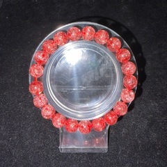 ブラッド爆裂水晶（クラッククォーツ）8mmブレスレット☪️15cmの画像