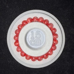 ブラッド爆裂水晶（クラッククォーツ）8mmブレスレット☪️15cmの画像