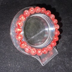 ブラッド爆裂水晶（クラッククォーツ）8mmブレスレット☪️15cmの画像