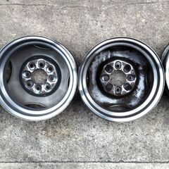 12インチ 12×4.00B 鉄チン4本セット④ 145R12 6PRなどに スタッドレスタイヤ・塗装用にどうぞ※引き取り又は待ち合わせの画像