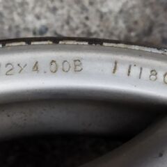 12インチ 12×4.00B 鉄チン4本セット④ 145R12 6PRなどに スタッドレスタイヤ・塗装用にどうぞ※引き取り又は待ち合わせの画像