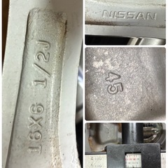 195/60R16🌈日産純正アルミ+スタッドレスセット‼️16×6.5J、+45、5H5pcd114.3🌈セレナ等、委の画像