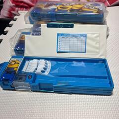 筆箱 小学生男の子、ミニオン柄両面 箱型 ペンケース 入学準備 鉛筆削りの画像