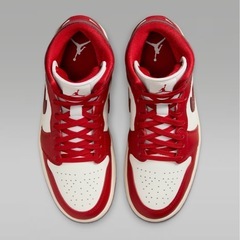未使用 AJ1 Mid SE WMN SailVarsRedTeRed 24cm ナイキ エアジョーダン1 赤 レッドの画像