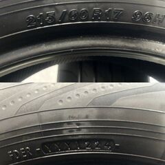 YOKOHAMA BluEarth-RV RV03 215/60R17 17インチ 夏タイヤ 2本 20年製 バリ溝 アルファード ヴェルファイア C-HR エスティマ等　(KTA403)クレジットカード QRコード決済可能の画像