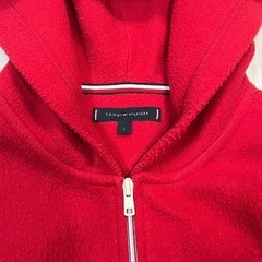 Tommy Hilfiger ハーフジップパーカー Lフリース古着トミーロゴ刺繍の画像