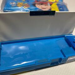 筆箱 小学生男女の子、ポケモン柄両面箱型 ペンケース 入学準備 鉛筆削りの画像