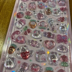 ⑥ボンボンドロップシール　うさぎピンクの画像