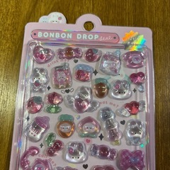 ⑥ボンボンドロップシール　うさぎピンクの画像