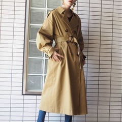 美品 murua コルセット付きロングトレンチコート【web限定】 ブラウンの画像