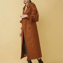 美品 murua コルセット付きロングトレンチコート【web限定】 ブラウンの画像