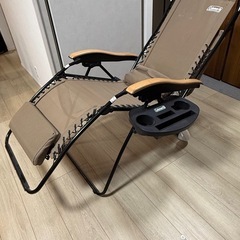 【お譲りします】Coleman(コールマン) チェア インフィニティチェアマックス ベージュ フルリクライニング の画像