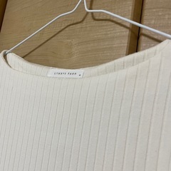 ローリーズファーム　リブカットソー　ゆったりＭ　オフホワイトの画像