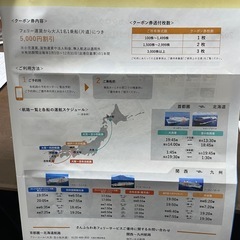 フェリーサービスクーポン券・オーシャンクルーズクルーズご優待券の画像