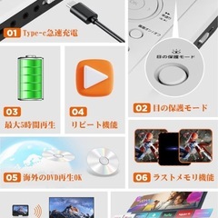 ⭐︎新品⭐︎　ポータブルDVDプレーヤーの画像