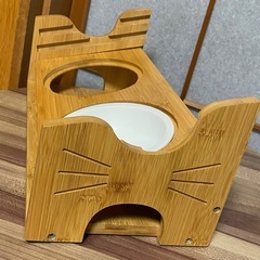 猫用品 中古 自動給餌器 高さ調整 餌台の画像