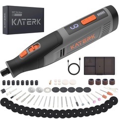 新品　Katerk ミニリューター 28000RPM/min コードレス Type-C充電式 70点セット付きの画像