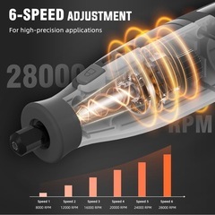 新品　Katerk ミニリューター 28000RPM/min コードレス Type-C充電式 70点セット付きの画像