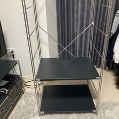 無印良品の組み立て組み合わせ自由なスチールラック　ハンガーラック
の画像