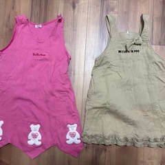 45枚ほど女の子　ほぼ130 ワンピース　トレーナー　スカート　子供服　まとめ売り　冬服の画像