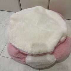 【中古品】ペット用ベッド　白×ピンクの画像
