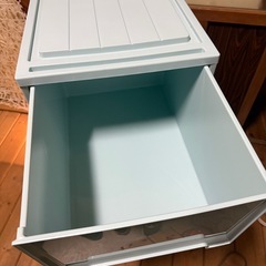 美品　水色引き出し収納3個セット
の画像