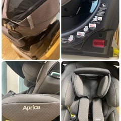 【美品】アップリカ チャイルドシート　フラディアグロウ セーフティープラスプレミアム　グレーの画像