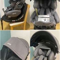 【美品】アップリカ チャイルドシート　フラディアグロウ セーフティープラスプレミアム　グレーの画像