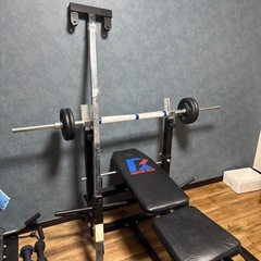 バーベル台　筋トレの画像