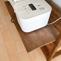 木製　キッチン収納　作家さん作品　家電収納の画像