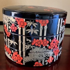 美品　丸型　松竹梅　3段重箱の画像