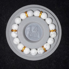 ハウライト（マグネサイト）10mmブレスレット☪️14cmの画像