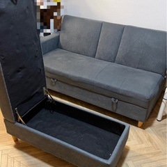 【12/7 引渡し希望】ソファ　オットマン付の画像