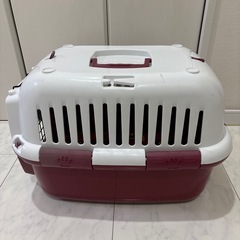 【中古品】ペット用　キャリー　赤　の画像