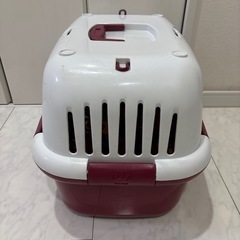 【中古品】ペット用　キャリー　赤　の画像