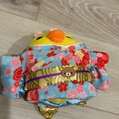キイロイトリ着物　ぬいぐるみの画像