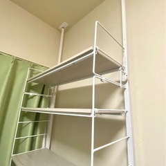 ニトリNポルダ幅80cm+上段追加ユニット+棚板の画像