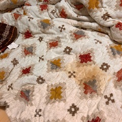 ニトリ　正方形こたつ布団　冬柄リバーシブル
の画像