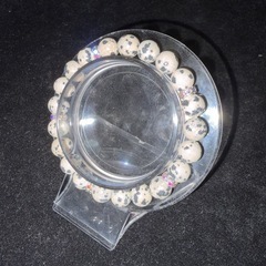 ダルメシアンジャスパー8mmブレスレット☪️15.5cmの画像