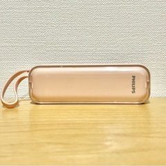 【箱有り／中古品】Philips モバイル充電器 Lightningケーブル一体型 ピンクの画像