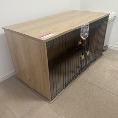 【取引中】【アイリスオーヤマ】犬用ケージ 屋根付き ナチュラル／小型犬用の画像