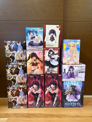 【新品未開封】デートアライブ　夜刀神十香　時崎狂三　崇宮澪　星宮六喰　バニー　水着　猫耳メイド　ナイトウェア　セット