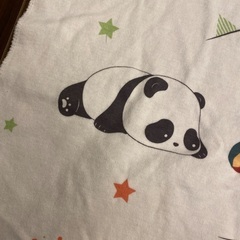 パンダ柄　肌掛け　膝掛けの画像