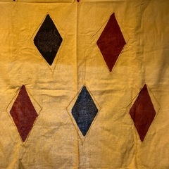 象刺繍ダイヤモンドパターン生地　2枚セットの画像