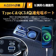 未使用 社外品 ハスラー MR52S/MR92S Gグレード用 コンソールボックス ライト・USBポート・収納付の画像