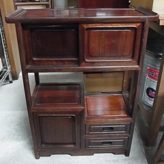 昭和家具　小さな茶棚　茶箪笥　飾り棚の画像