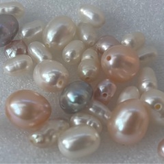 淡水パール　色々30粒　マルチカラー　趣味　手芸　ハンドメイド素材の画像
