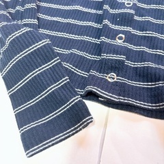 ROXY ボーダー トップスカーディガンの画像